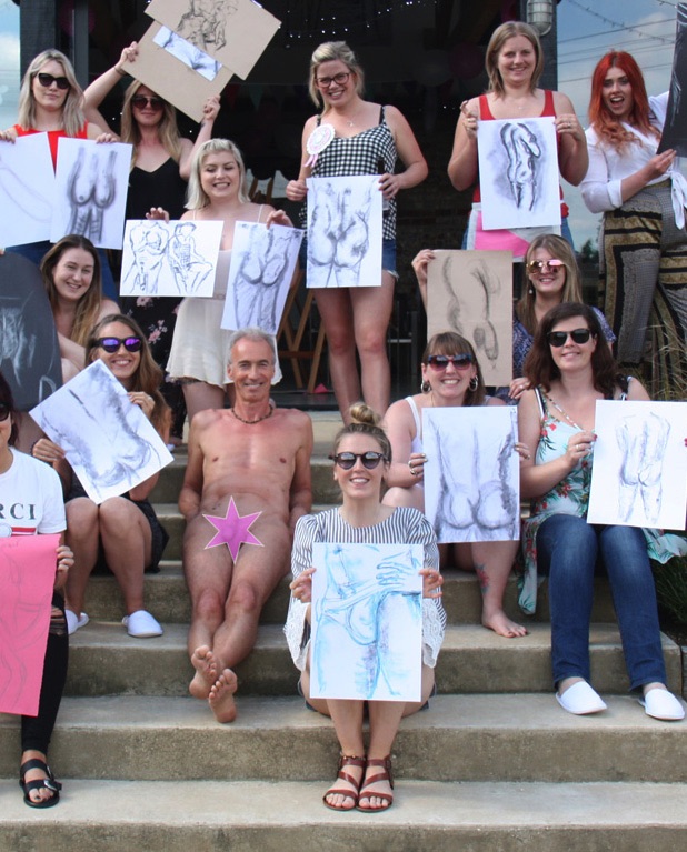 Hen-party-nude-man